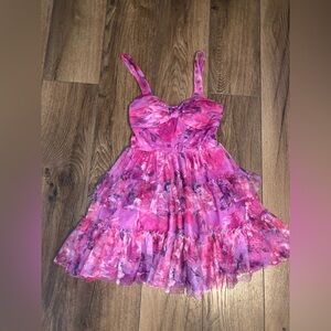 Seni and Cade women’s Pink Floral Tiered Sundress size s new